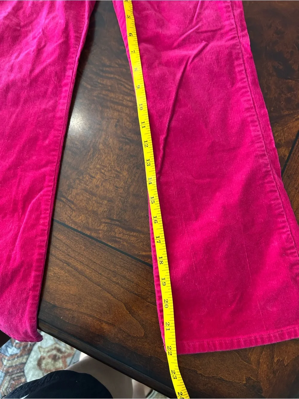 vintage OshKosh B'gosh fuchsia/bright pink corduroy flare embroidered pants 7